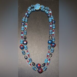 Mid Century West German Two Strand Necklace.
